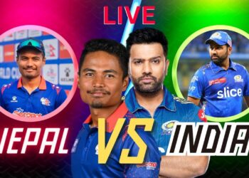 Nepal vs India live Cricket match in Asia Cup