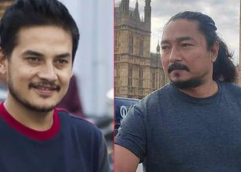 Director Sudarshan Thapa and editor Milan Shrestha