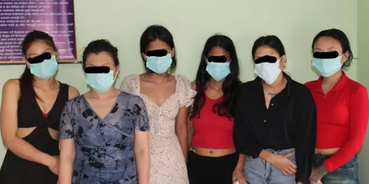 15 women arrested for teasing boys and doing immoral activities from Thamel
