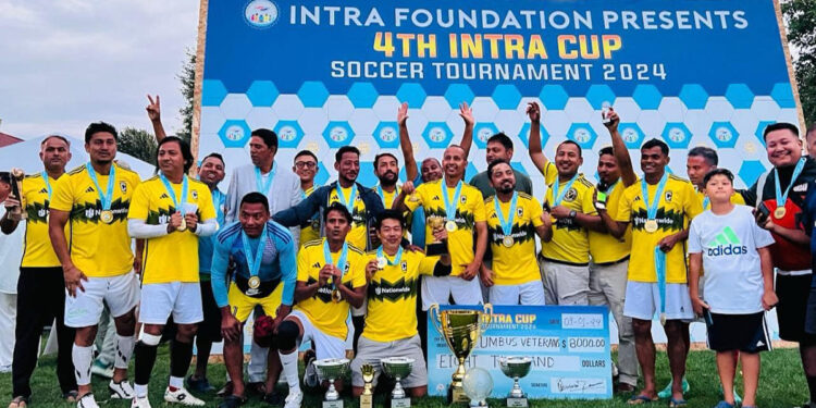 Sangrila FC Wins Under-30 Title at Intra Cup in the USA